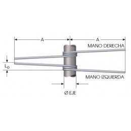 Muelle torsion s/DIN 2089 M06LE8311