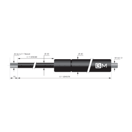 Muelles de gas con extremos roscados 20-40 (L716 - C300 - 2200N)